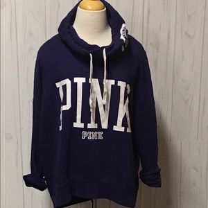 VS PINK Cowl Neck Sweatshirt Pullover Size Large